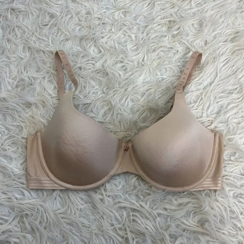 Savage X Fenty Women’s Nude Padded Bra Size 36D Solid Underwire - Picture 1 of 7